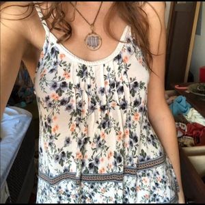 beautiful floral soft tank top blouse